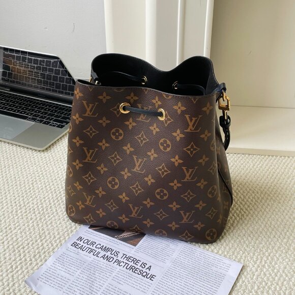 Louis Vuitton NéoNoé Brown Leather Bucket Bag-No Box - Picture 1 of 7